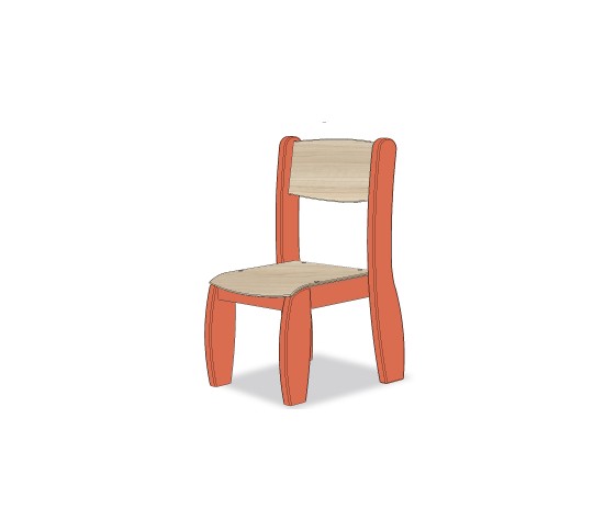 CHAISE ASSISE 18CM ORANGE TIGRE