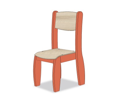 CHAISE ASSISE 21CM ORANGE TIGRE