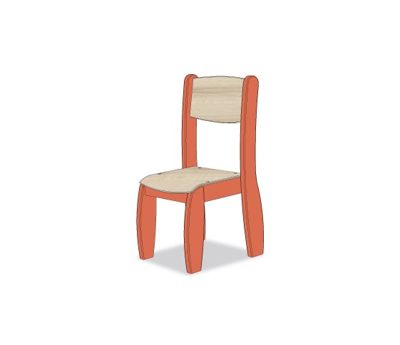 CHAISE ASSISE 21CM ORANGE TIGRE