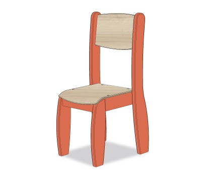 CHAISE ASSISE 31CM ORANGE TIGRE