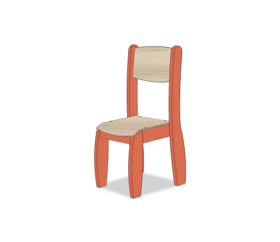 CHAISE ASSISE 31CM ORANGE TIGRE