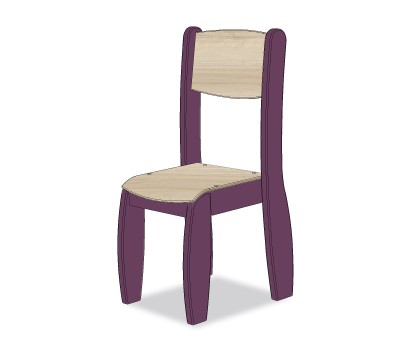 CHAISE ASSISE 35CM VIOLET POP
