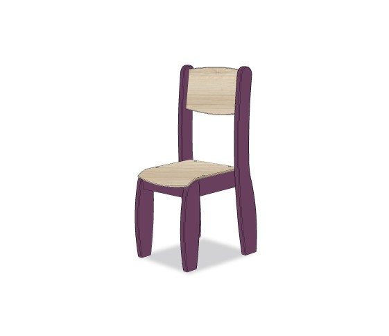 CHAISE ASSISE 35CM VIOLET POP