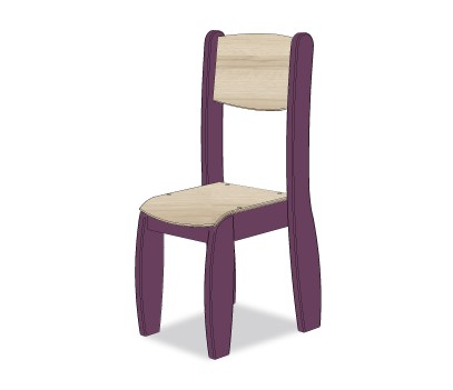 CHAISE ASSISE 45CM VIOLET POP