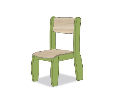 CHAISE ASSISE 18CM VERT JUNGLE