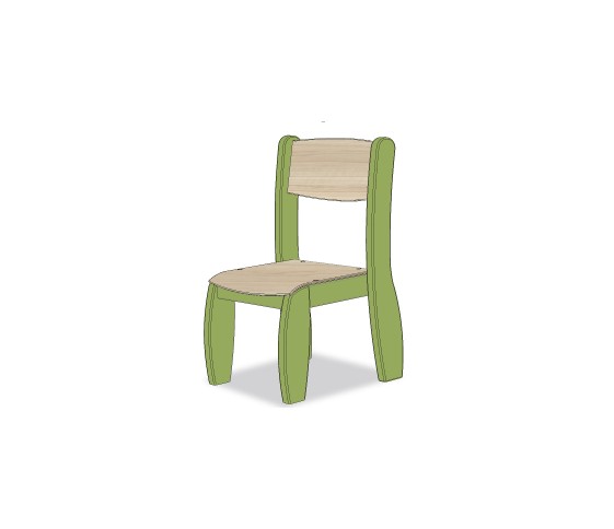 CHAISE ASSISE 18CM VERT JUNGLE