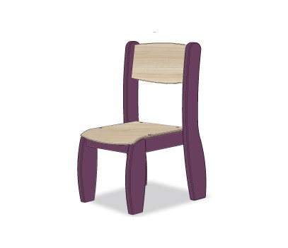 CHAISE ASSISE 18CM VIOLET POP