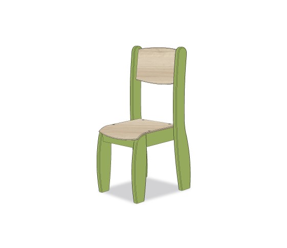 CHAISE ASSISE 31CM VERT JUNGLE