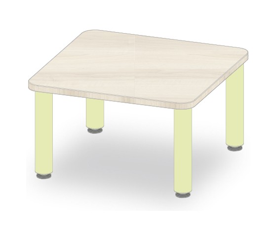 TABLE CARRE 60x60 H35