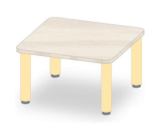 TABLE CARRE 60x60 H35