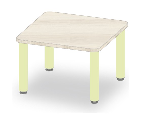 TABLE CARRE 60x60 H40