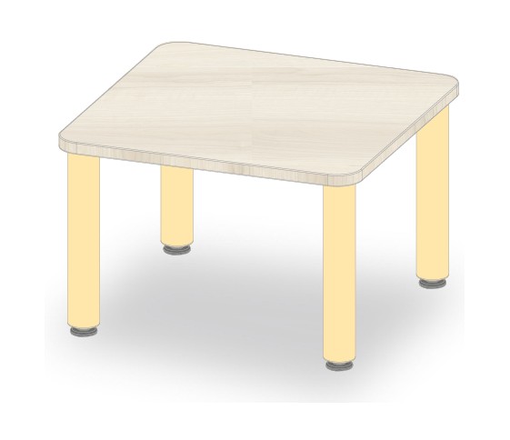 TABLE CARRE 60x60 H40