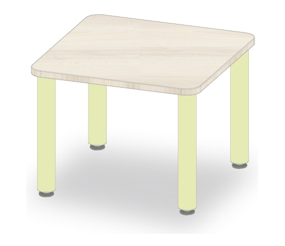 TABLE CARRE 60x60 H46