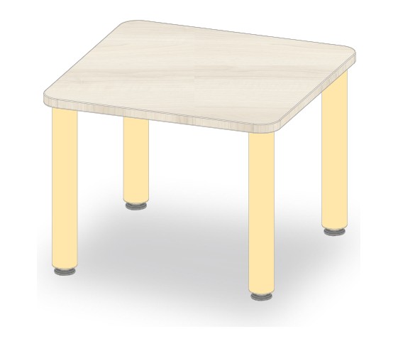 TABLE CARRE 60x60 H46
