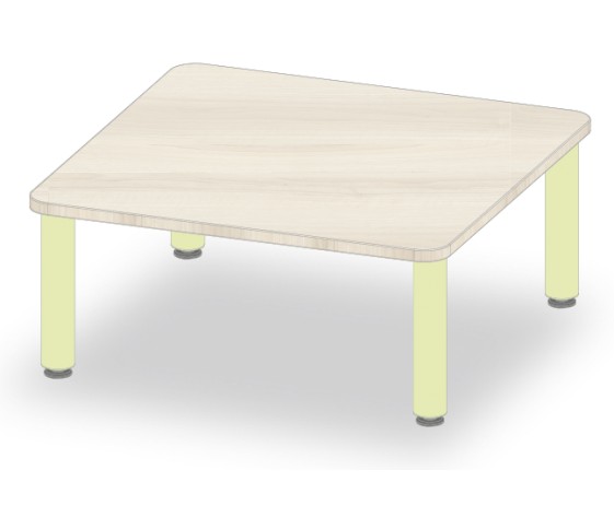 TABLE CARRE 80x80 H35