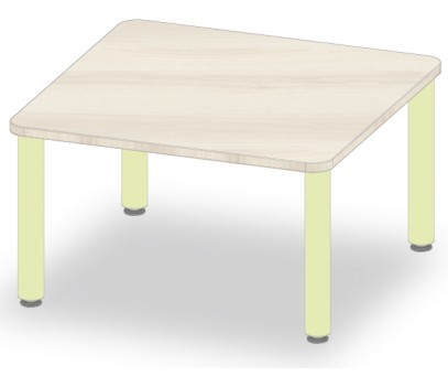 TABLE CARRE 80x80 H46