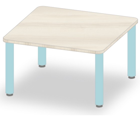 TABLE CARRE 80x80 H46